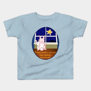 Nursery rhyme twinkle twinkle little star  Bunny rabbits   - cute fluffy kawaii rabbit design Kids T-Shirt